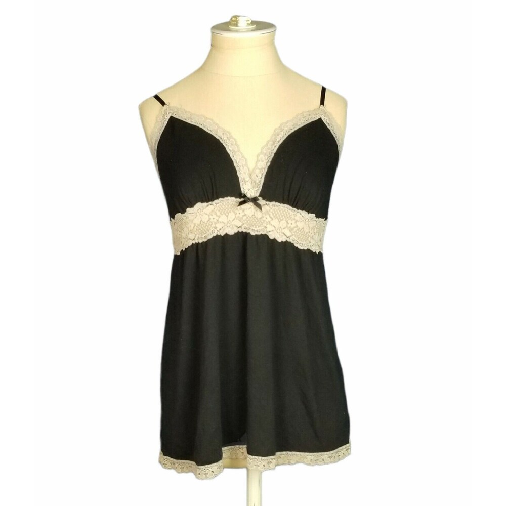 Flora by Flora Nikrooz Flora Black Cami Top Size Medium